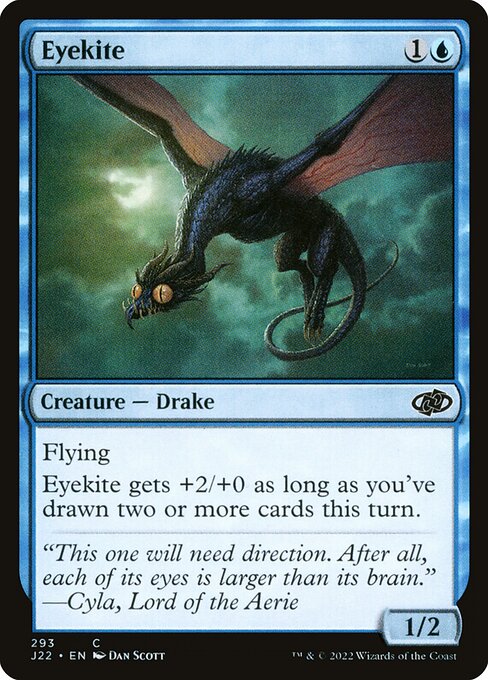 Glupschaugensceada (Eyekite) - Jumpstart 2022 (#293) - Illustrated by Dan Murayama Scott - Magic: The Gathering Card