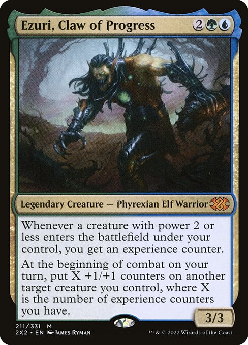 Ezuri, Claw of Progress - Double Masters 2022 (#211) - Illustrated by James Ryman - Magic: The Gathering Card