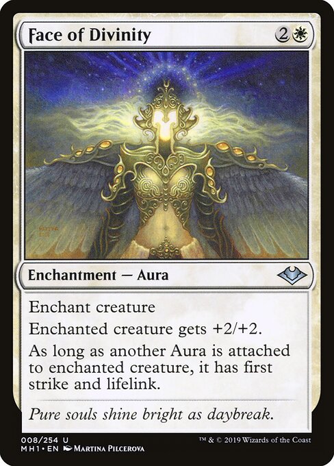Volto della Divinità (Face of Divinity) - Modern Horizons (#8) - Illustrated by Martina Pilcerova - Magic: The Gathering Card