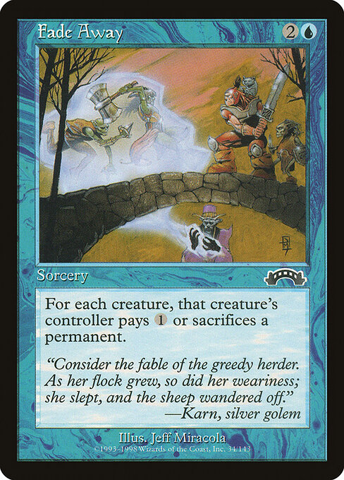 Fade Away - Exodus (#34) - Illustrated by Jeff Miracola - Magic: The Gathering Card