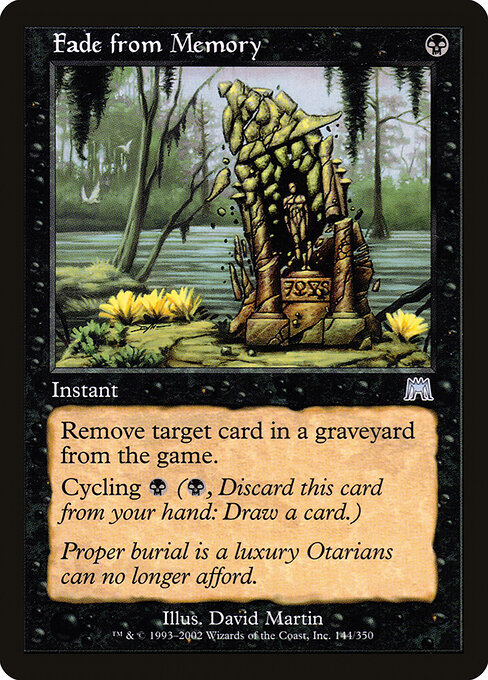 Fade from Memory - Onslaught Magic card