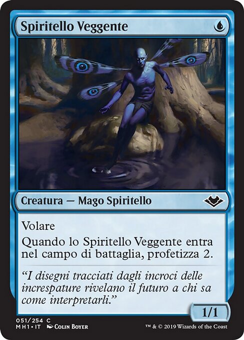 페어리 예언자 (Faerie Seer) - Modern Horizons (#51) - Illustrated by Colin Boyer - Magic: The Gathering Card