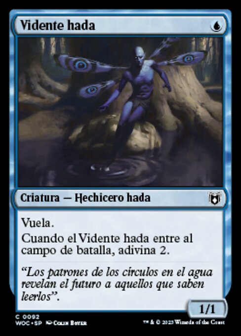 フェアリーの予見者 (Faerie Seer) - Wilds of Eldraine Commander (#92) - Illustrated by Colin Boyer - Magic: The Gathering Card