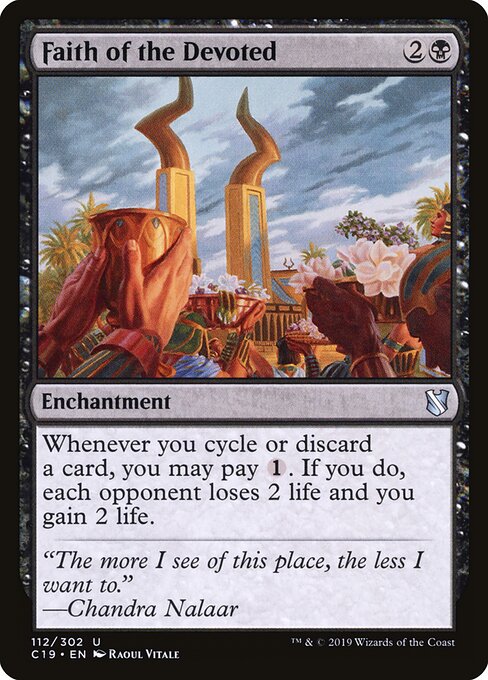 Faith of the Devoted - Commander 2019 (#112) - Illustrated by Raoul Vitale - Magic: The Gathering Card