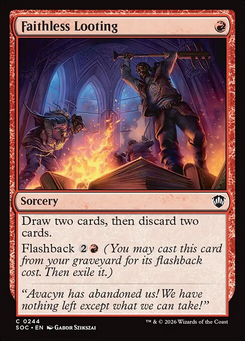 Faithless Looting - Secrets of Strixhaven Commander Magic card