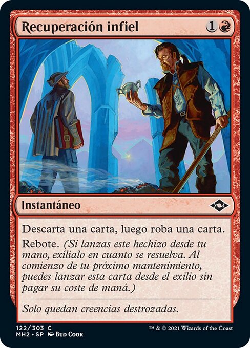 Recuperación infiel (Faithless Salvaging) - Modern Horizons 2 (#122) - Illustrated by Bud Cook - Magic: The Gathering Card