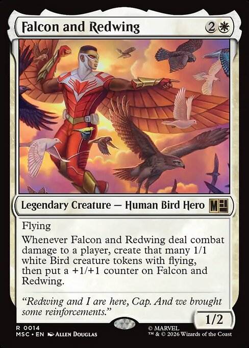 Falcon and Redwing - Marvel Super Heroes Commander Magic card