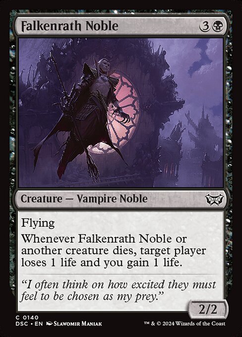 Falkenrath Noble - Duskmourn: House of Horror Commander (#140) - Illustrated by Slawomir Maniak - Magic: The Gathering Card