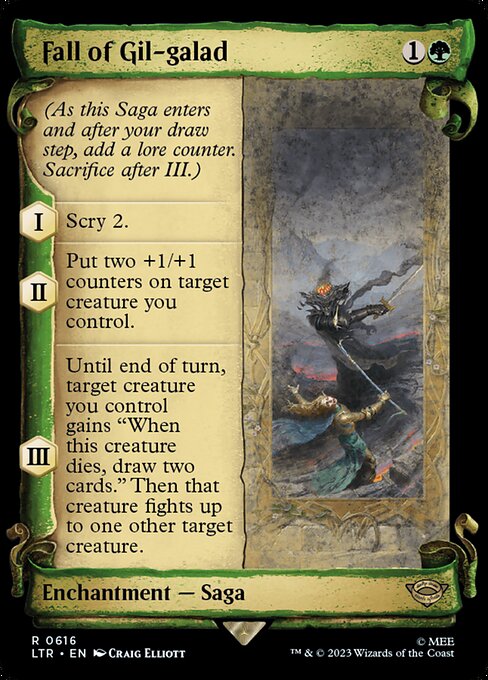 La caída de Gil-galad (Fall of Gil-galad) - The Lord of the Rings: Tales of Middle-earth (#165) - Illustrated by Craig Elliott - Magic: The Gathering Card