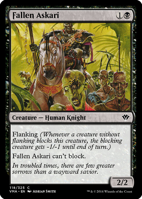 Fallen Askari - Vintage Masters (#119) - Illustrated by Adrian Smith - Magic: The Gathering Card