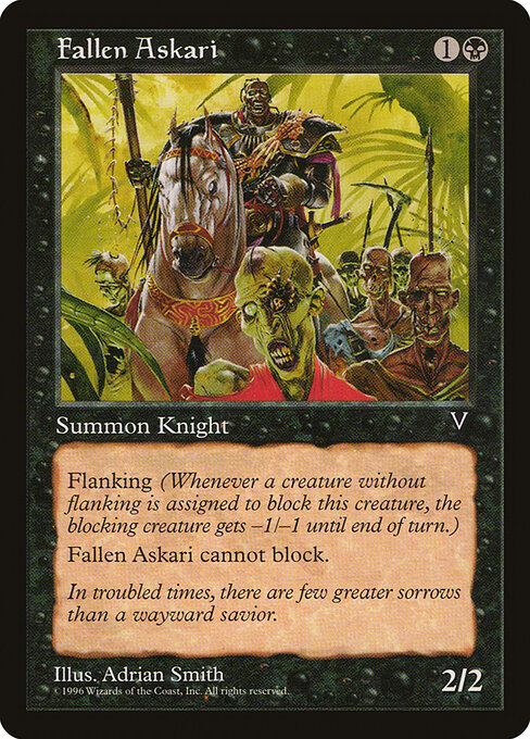 Fallen Askari - Visions (#59) - Illustrated by Adrian Smith - Magic: The Gathering Card