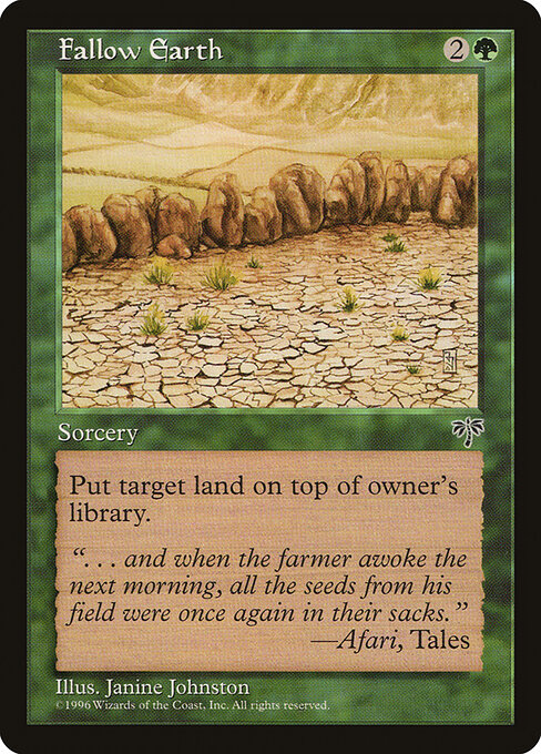 Terre Incolte (Fallow Earth) - Classic Sixth Edition (#227) - Illustrated by Janine Johnston - Magic: The Gathering Card