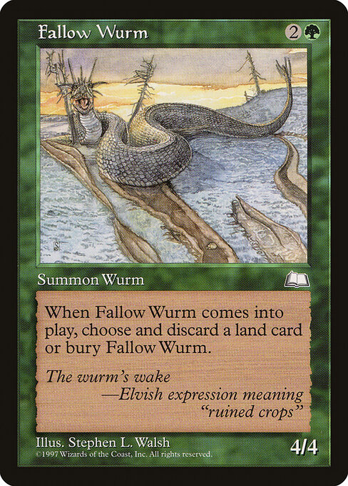 Fallow Wurm - Weatherlight Magic card