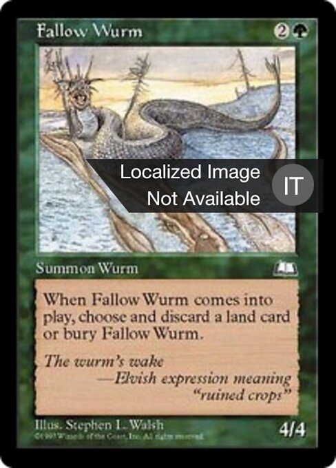 Wurm del Maggese (Fallow Wurm) - Weatherlight (#126) - Illustrated by Stephen L. Walsh - Magic: The Gathering Card