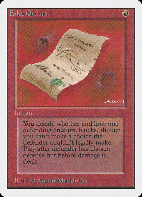 False Orders - Unlimited Edition Magic card