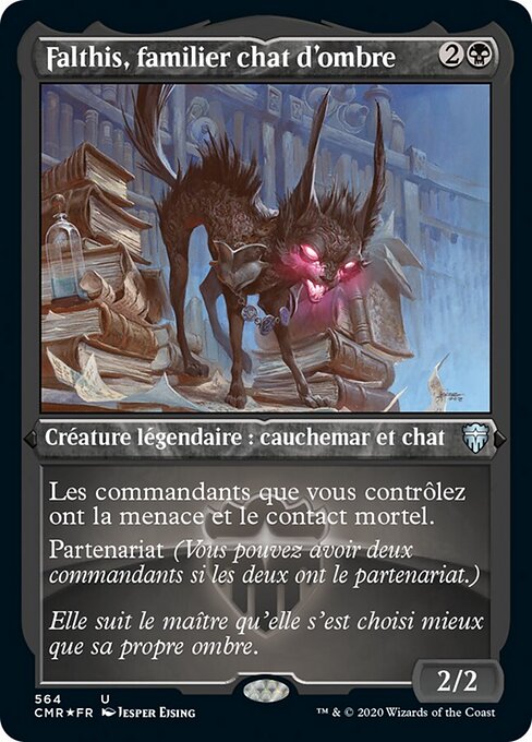 Falthis, familier chat d'ombre (Falthis, Shadowcat Familiar) - Commander Legends (#564) - Illustrated by Jesper Ejsing - Magic: The Gathering Card