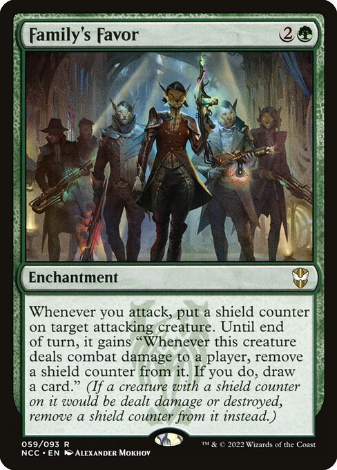 Family's Favor - New Capenna Commander (#59) - Illustrated by Alexander Mokhov - Magic: The Gathering Card