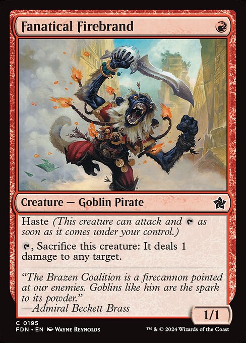 Fanatical Firebrand - Foundations Magic card