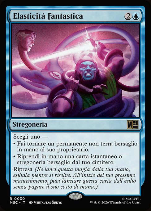 Elasticidad fantástica (Fantastic Elasticity) - Marvel Super Heroes Commander (#30) - Illustrated by Mintautas Šukys - Magic: The Gathering Card