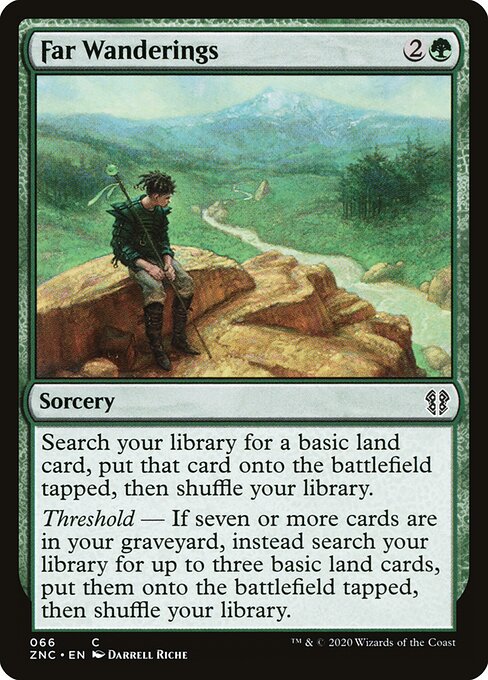 Far Wanderings - Zendikar Rising Commander (#66) - Illustrated by Darrell Riche - Magic: The Gathering Card