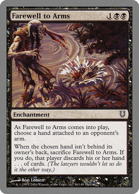 Farewell to Arms - Unhinged Magic card