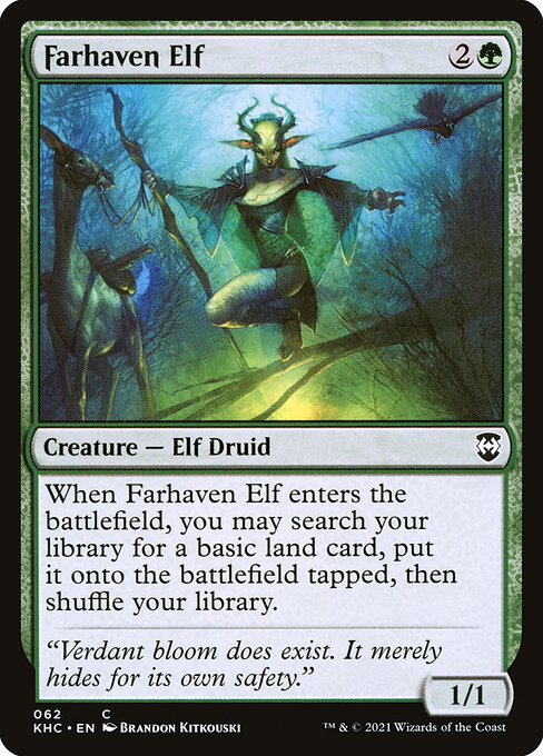 Farhaven Elf - Kaldheim Commander Magic card