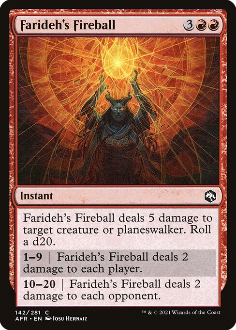 Farideh's Fireball - Adventures in the Forgotten Realms Magic card