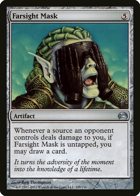 Máscara de visión distante (Farsight Mask) - Mirrodin (#170) - Illustrated by Ben Thompson - Magic: The Gathering Card