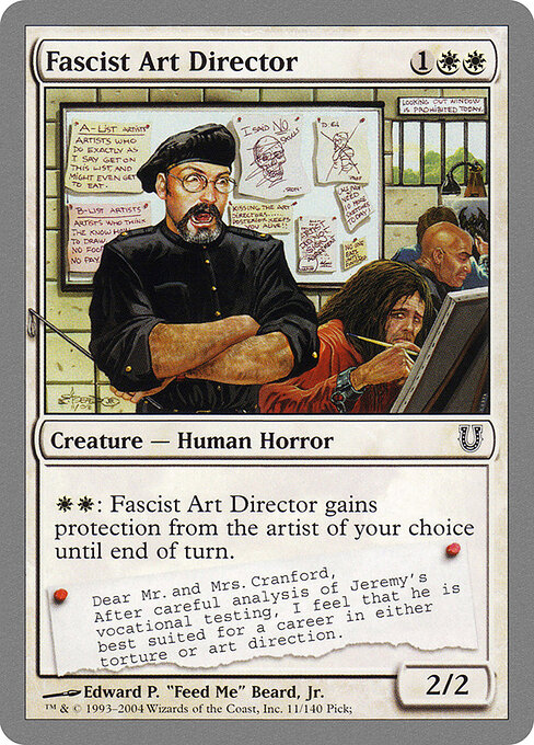 Fascist Art Director - Unhinged Magic card