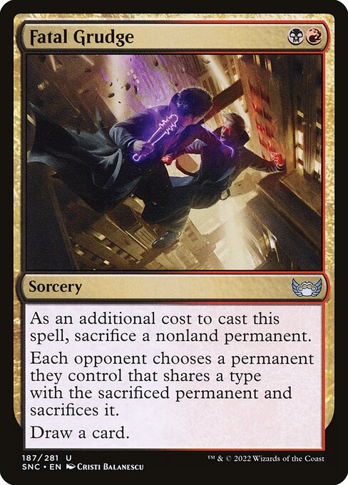 Fatal Grudge - Streets of New Capenna Magic card