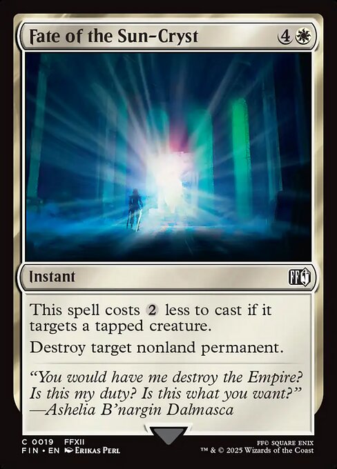 Fate of the Sun-Cryst - Final Fantasy Magic card