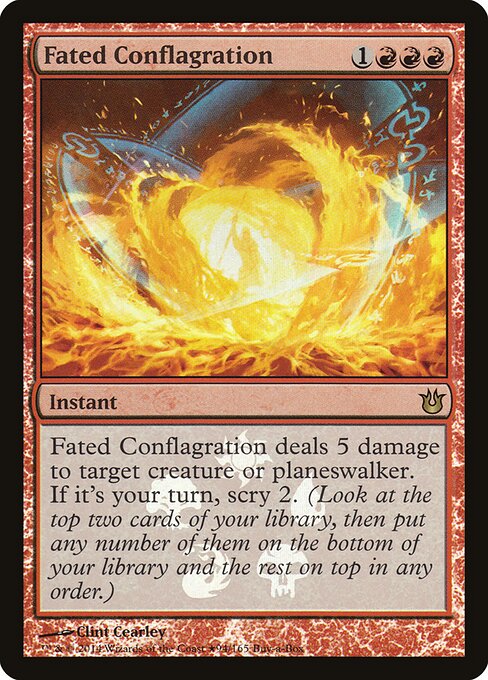 命定烈焰 (Fated Conflagration) - Born of the Gods (#94) - Illustrated by Adam Paquette - Magic: The Gathering Card