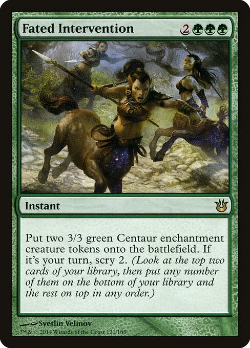 Fated Intervention - Born of the Gods (#121) - Illustrated by Svetlin Velinov - Magic: The Gathering Card