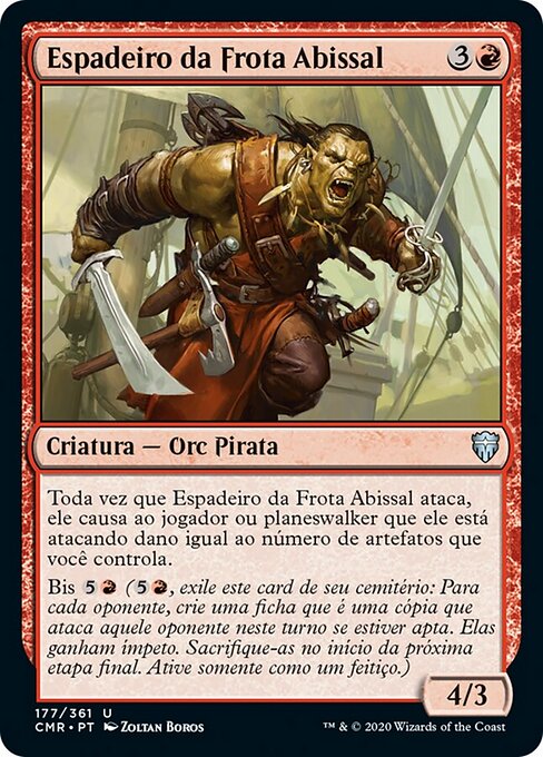 Spadinaio della Flotta Abissale (Fathom Fleet Swordjack) - Commander Legends (#177) - Illustrated by Zoltan Boros - Magic: The Gathering Card
