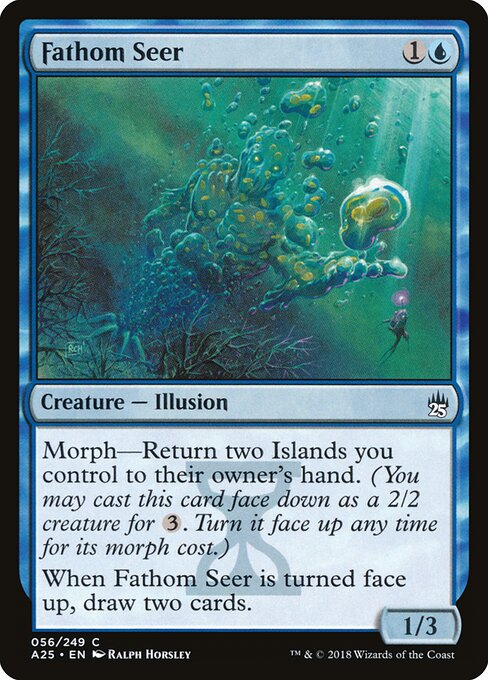 水深の予見者 (Fathom Seer) - Masters 25 (#56) - Illustrated by Ralph Horsley - Magic: The Gathering Card