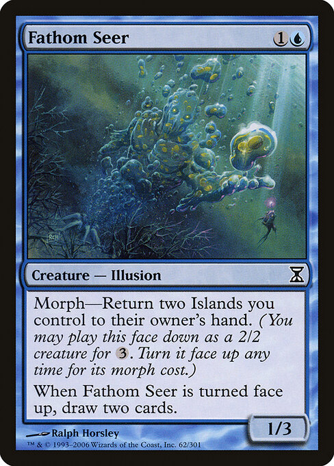 Veggente Profonda (Fathom Seer) - Time Spiral (#62) - Illustrated by Ralph Horsley - Magic: The Gathering Card