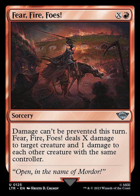 Fear, Fire, Foes! - The Lord of the Rings: Tales of Middle-earth Magic card