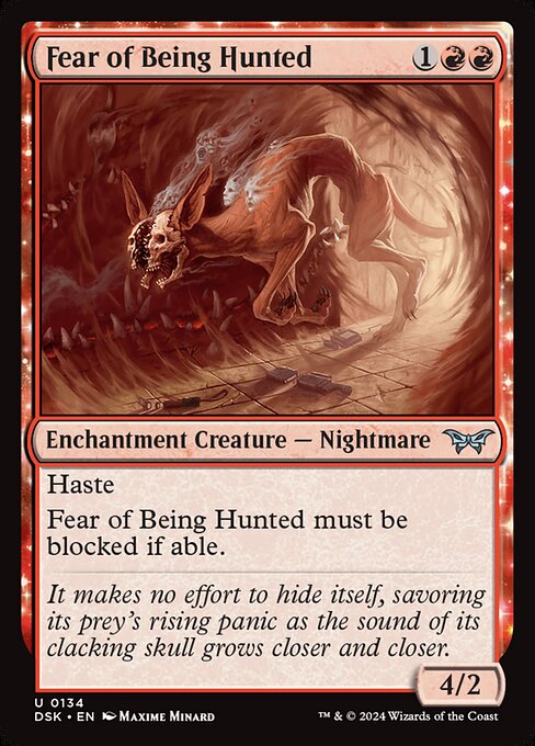 Fear of Being Hunted - Duskmourn: House of Horror Magic card