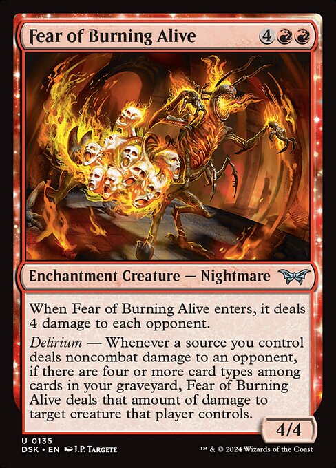 Fear of Burning Alive - Duskmourn: House of Horror Magic card