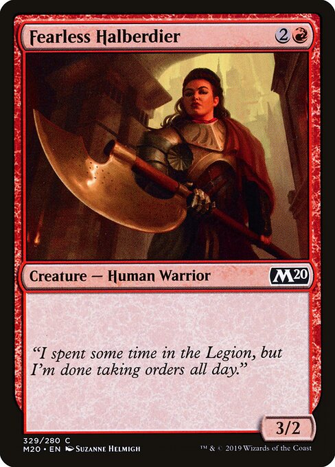 Fearless Halberdier - Core Set 2020 Magic card