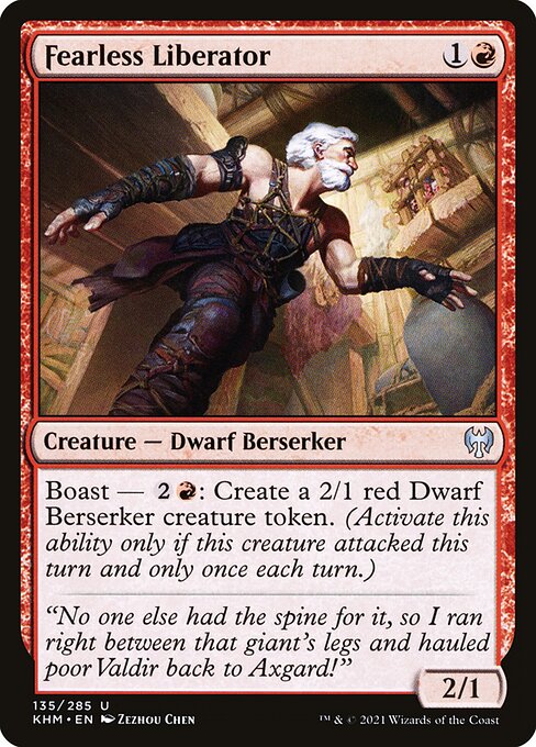 Liberatore Impavido (Fearless Liberator) - Kaldheim (#135) - Illustrated by Zezhou Chen - Magic: The Gathering Card