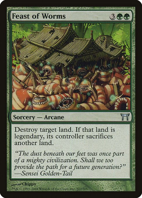 Feast of Worms - Champions of Kamigawa Magic card