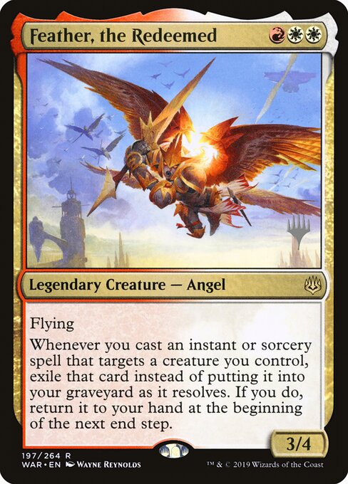 Feather, the Redeemed - War of the Spark Promos (#197p) - Illustrated by Wayne Reynolds - Magic: The Gathering Card