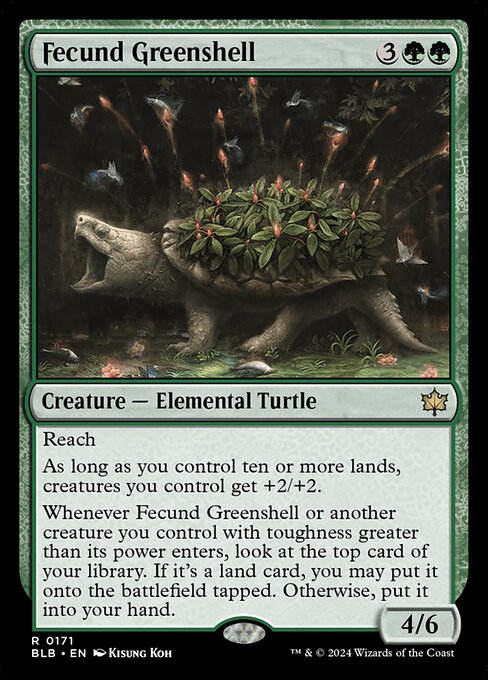 Fecund Greenshell - Bloomburrow Magic card