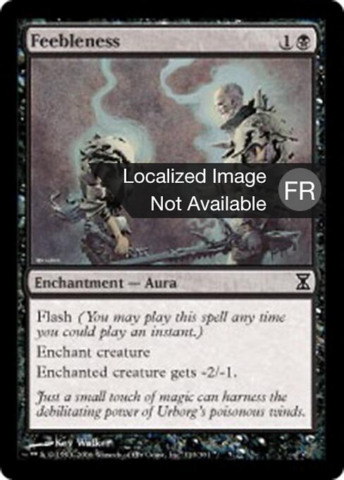 Dépérissement (Feebleness) - Time Spiral (#110) - Illustrated by Kev Walker - Magic: The Gathering Card