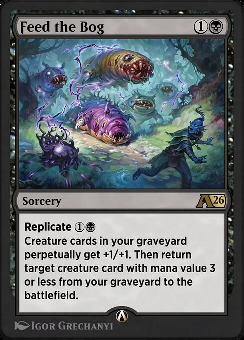 Feed the Bog - Alchemy: Secrets of Strixhaven (#6) - Illustrated by Igor Grechanyi - Magic: The Gathering Card