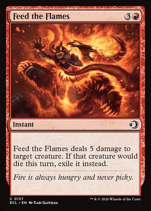 Feed the Flames - Lorwyn Eclipsed Magic card