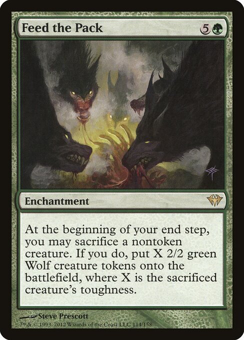 Feed the Pack - Dark Ascension (#114) - Illustrated by Steve Prescott - Magic: The Gathering Card