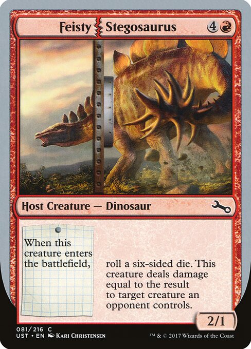 Feisty Stegosaurus - Unstable Magic card