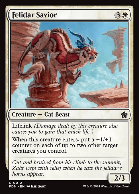 Felidar Savior - Foundations Magic card